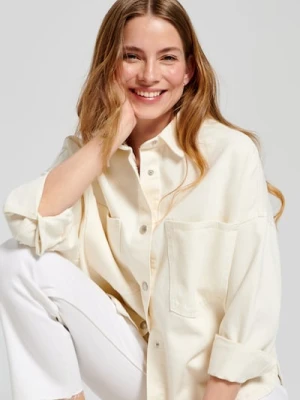 Sinsay - Kurtka jeansowa - kremowy