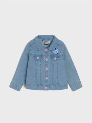Sinsay - Kurtka jeansowa Stitch - niebieski