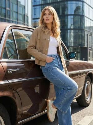 Sinsay - Kurtka koszulowa - beżowy