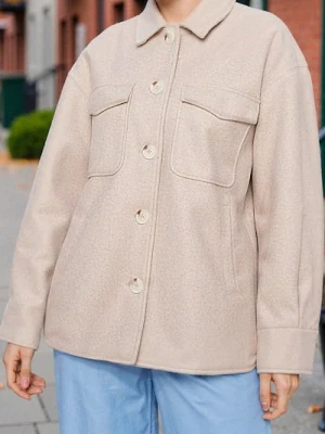 Sinsay - Kurtka koszulowa typu shacket - kremowy