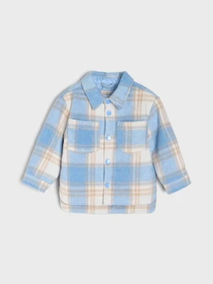 Sinsay - Kurtka koszulowa w kratę - kremowy