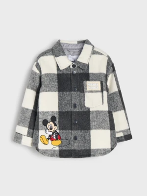 Sinsay - Kurtka koszulowa w kratę Minnie Mouse - kremowy