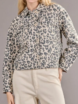 Sinsay - Kurtka koszulowa z domieszką lnu - wielobarwny