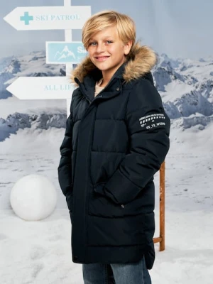 Sinsay - Kurtka ocieplana z kapturem - granatowy