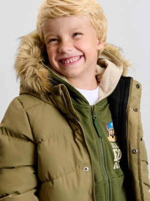 Sinsay - Kurtka ocieplana z kapturem - khaki