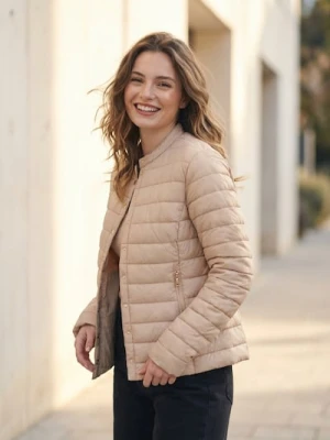 Sinsay - Kurtka pikowana - beżowy