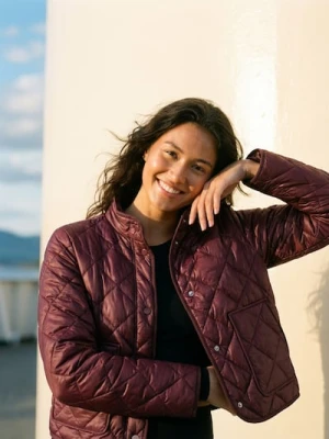 Sinsay - Kurtka pikowana - bordowy