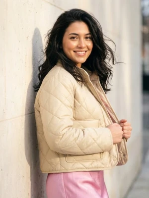 Sinsay - Kurtka pikowana - kremowy