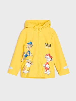 Sinsay - Kurtka przeciwdeszczowa z polarowym kapturem z odblaskowymi elementami PAW Patrol - żółty