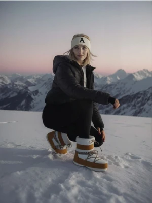 Sinsay - Kurtka puffer z kapturem - czarny