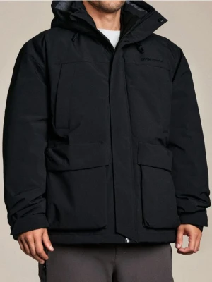 Sinsay - Kurtka puffer z kapturem - czarny