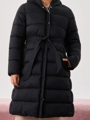 Sinsay - Kurtka puffer z kapturem - czarny