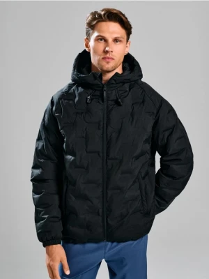 Sinsay - Kurtka puffer z kapturem SNSY PERFORMANCE - czarny