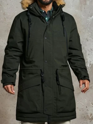 Sinsay - Kurtka puffer z kapturem - zielony