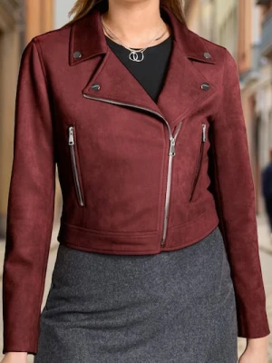 Sinsay - Kurtka ramoneska - bordowy