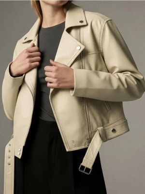 Sinsay - Kurtka ramoneska - kremowy