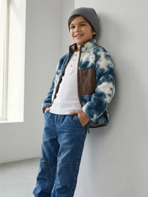Sinsay - Kurtka sherpa ze wzorem tie dye - wielobarwny