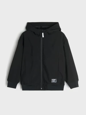 Sinsay - Kurtka softshell z kapturem i odblaskowymi elementami - czarny