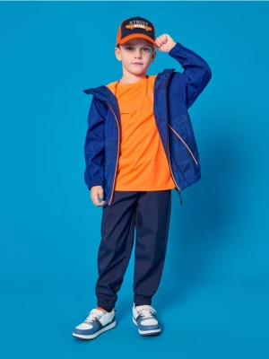 Sinsay - Kurtka sportowa z kapturem ACTIVE - niebieski