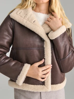 Zdjęcie produktu Sinsay - Kurtka z barankiem - brązowy