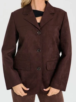 Sinsay - Kurtka z imitacji zamszu w stylu retro - brązowy