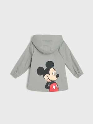 Sinsay - Kurtka z kapturem i naszywanymi kieszeniami Mickey Mouse - zielony