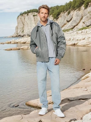 Sinsay - Kurtka z kapturem - khaki