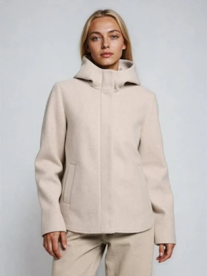 Sinsay - Kurtka z kapturem - kremowy