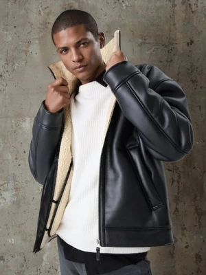 Zdjęcie produktu Sinsay - Kurtka z kożuszkiem - czarny