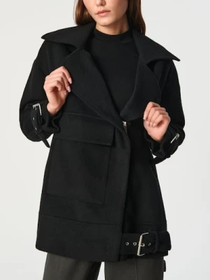 Sinsay - Kurtka z wełną - czarny