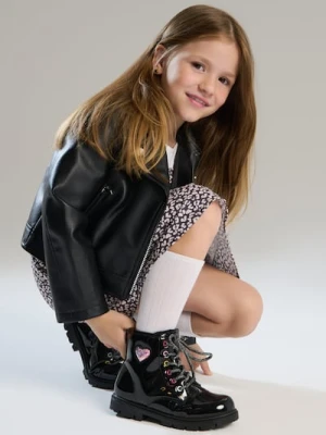 Sinsay - Lakierowane botki - czarny