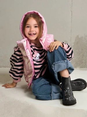 Sinsay - Lakierowane botki z brokatem - czarny