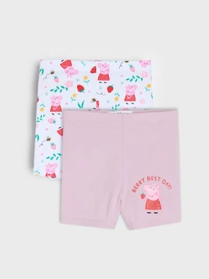 Sinsay - Legginsowe szorty 2 pack Peppa Pig - niebieski