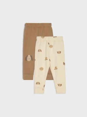 Sinsay - Legginsy 2 pack - brązowy