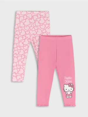 Sinsay - Legginsy 2 pack Hello Kitty - różowy