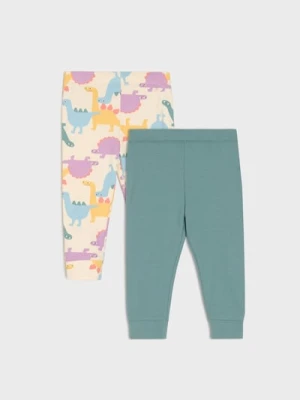 Sinsay - Legginsy 2 pack - kremowy