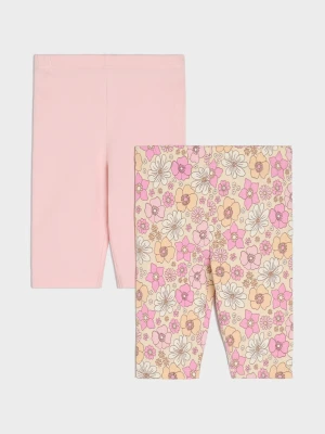Sinsay - Legginsy 2 pack - kremowy