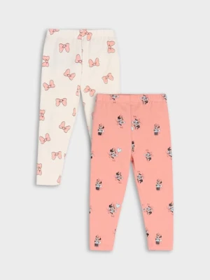 Sinsay - Legginsy 2 pack Myszka Minnie - pomarańczowy