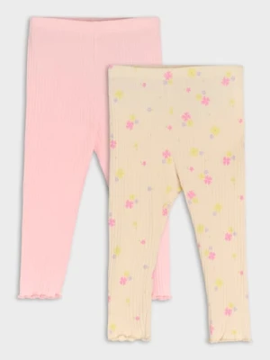 Sinsay - Legginsy 2 pack - różowy