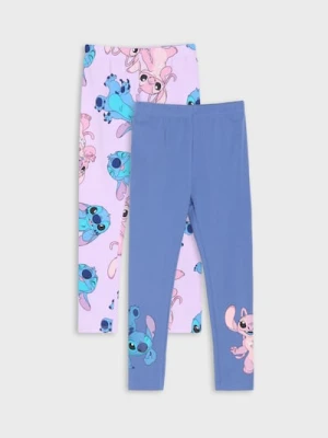 Sinsay - Legginsy 2 pack Stitch - fioletowy