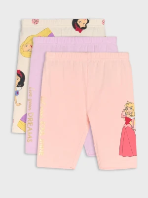 Sinsay - Legginsy 3 pack Disney Princess - wielobarwny