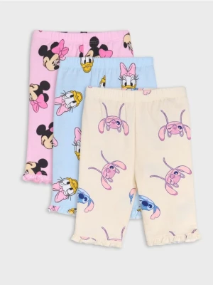 Sinsay - Legginsy 3 pack Disney - różowy
