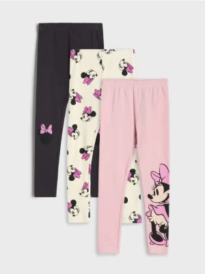 Sinsay - Legginsy 3 pack Myszka Minnie - różowy