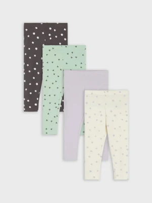 Sinsay - Legginsy 4 pack - kremowy