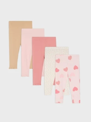 Zdjęcie produktu Sinsay - Legginsy 5 pack - kremowy