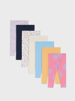 Sinsay - Legginsy 7 pack - kremowy