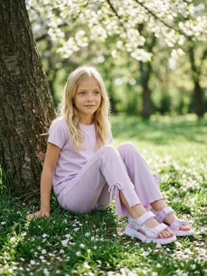 Sinsay - Legginsy flare - fioletowy