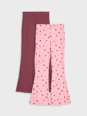 Sinsay - Legginsy flare z domieszką wiskozy 2 pack - wielobarwny