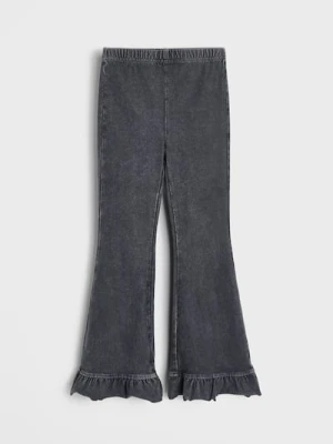 Zdjęcie produktu Sinsay - Legginsy flare z efektem sprania - szary
