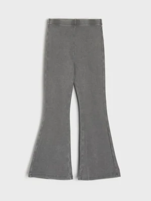 Sinsay - Legginsy flare z efektem sprania - szary